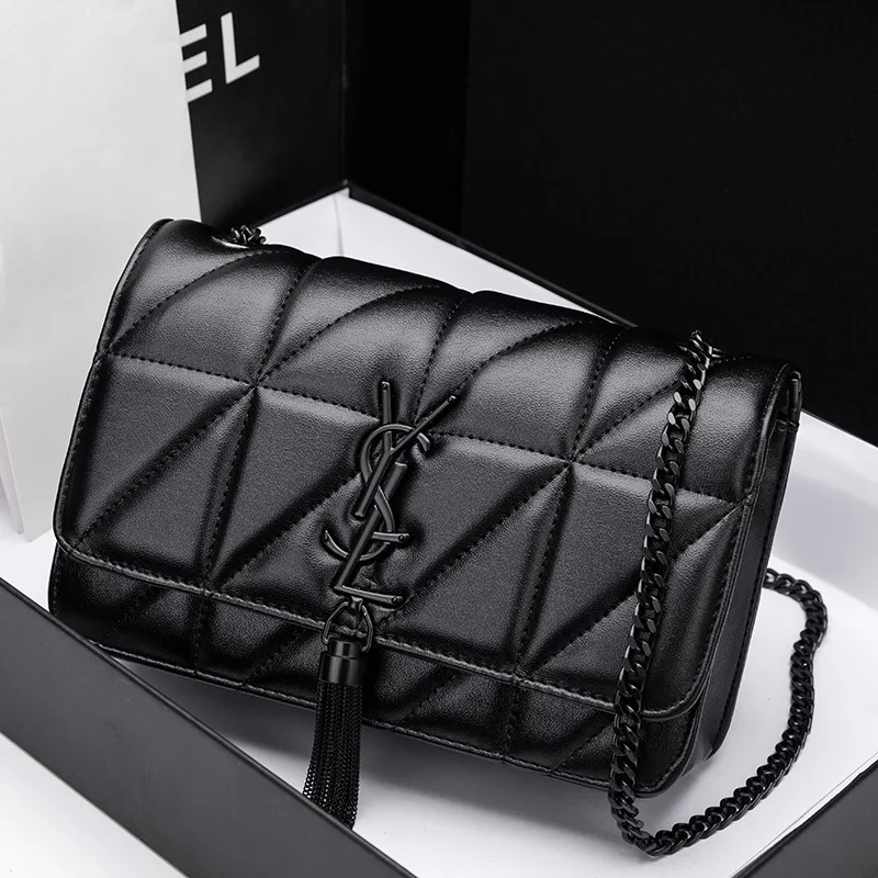 

Female 2019 new small ck limited one-shoulder messenger bag rhombic chain tassel bag