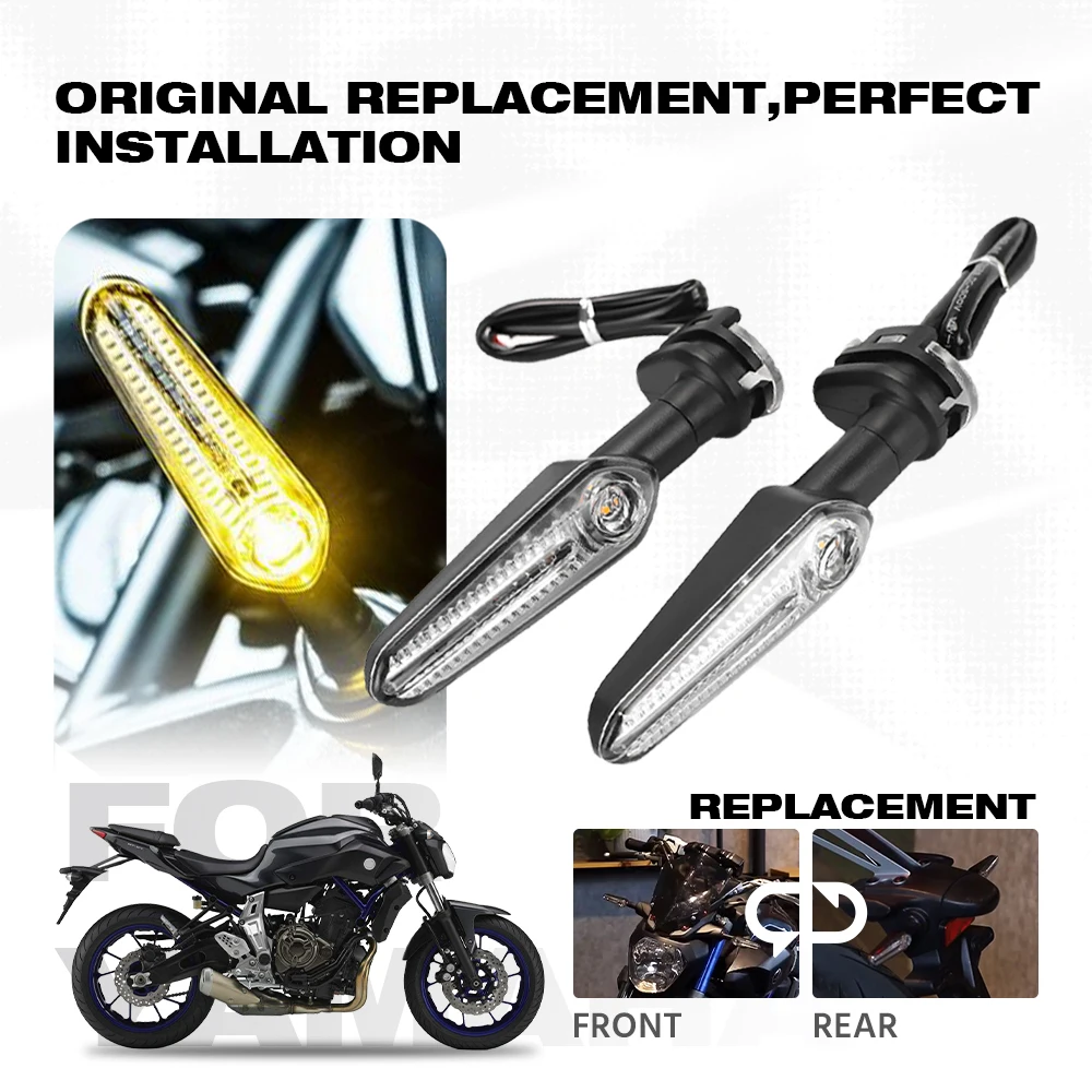 Светодиодный указатель поворота для YAMAHA MT07 700 XJ6 FZ6 MT09 900 MT10 аксессуары мотоциклов