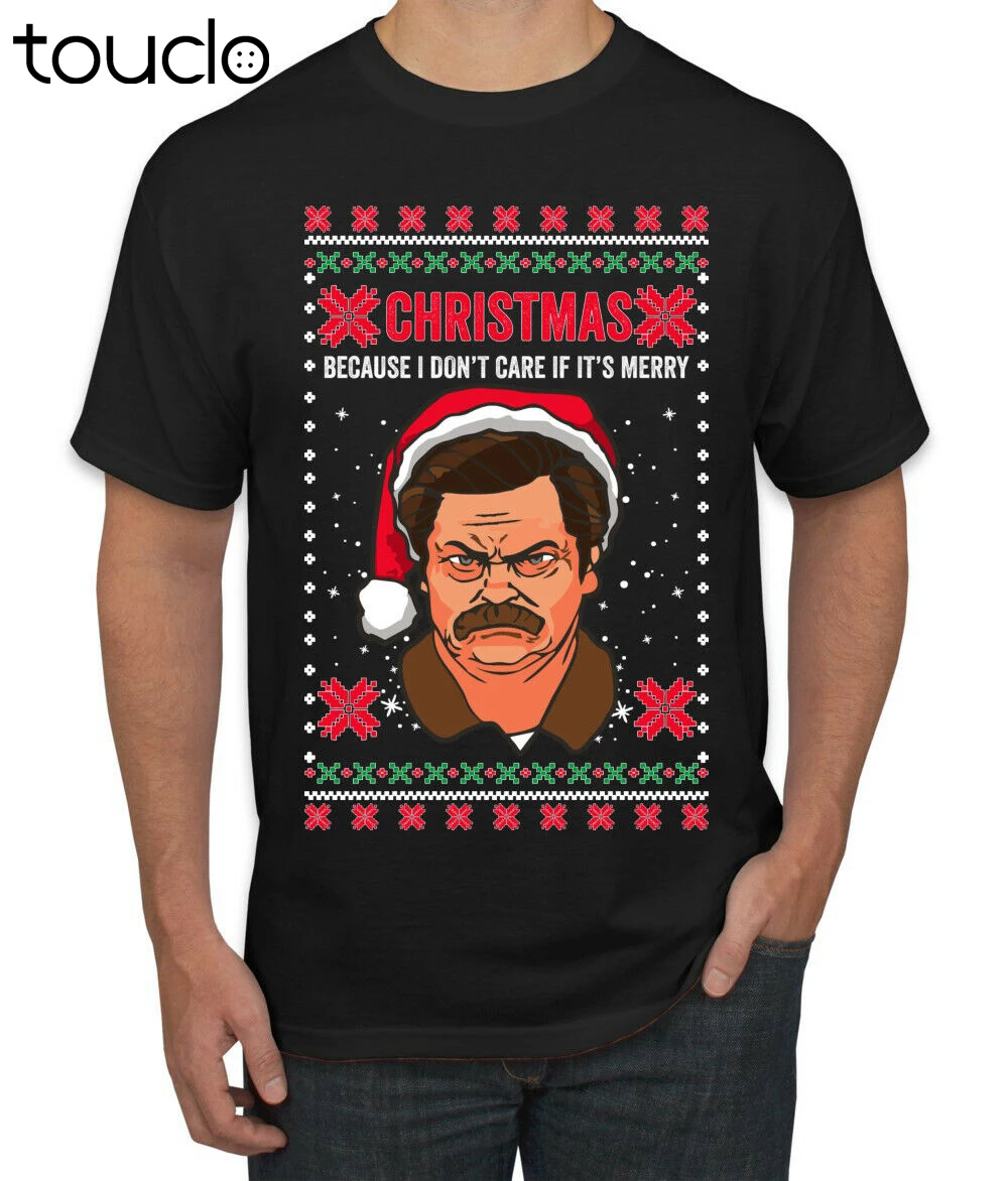 Funny Ron Swanson Christmas  Parks And Rec If | Men T-Shirt