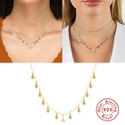 AIDE 925 стерлингового серебра ожерелья для женщин 2021 тренд Геометрическая подвеска ожерелье ювелирные изделия колье, ожерелье Подарки