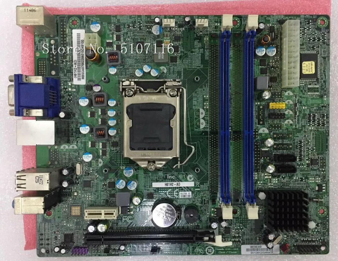 

Высококачественная настольная материнская плата для X3990 H61H2-AD 1155 H61 DDR3 протестируется перед отправкой