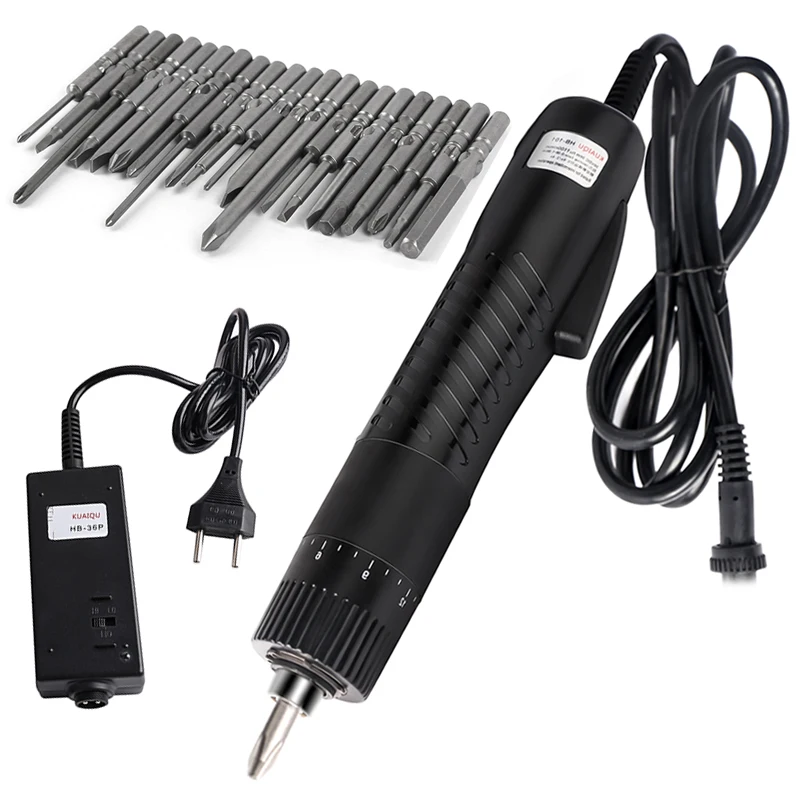 

Electric Screwdriver Adjustable Automatic Speed Electric Batch 60W Industrial Grade in-line Torque Power Tool 36V With 21pcs Tip