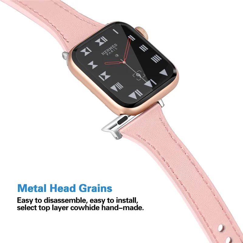 19 Цвета кожа тонкий ремешок для наручных часов Apple Watch Series 5/4/3/2/1 Спортивный
