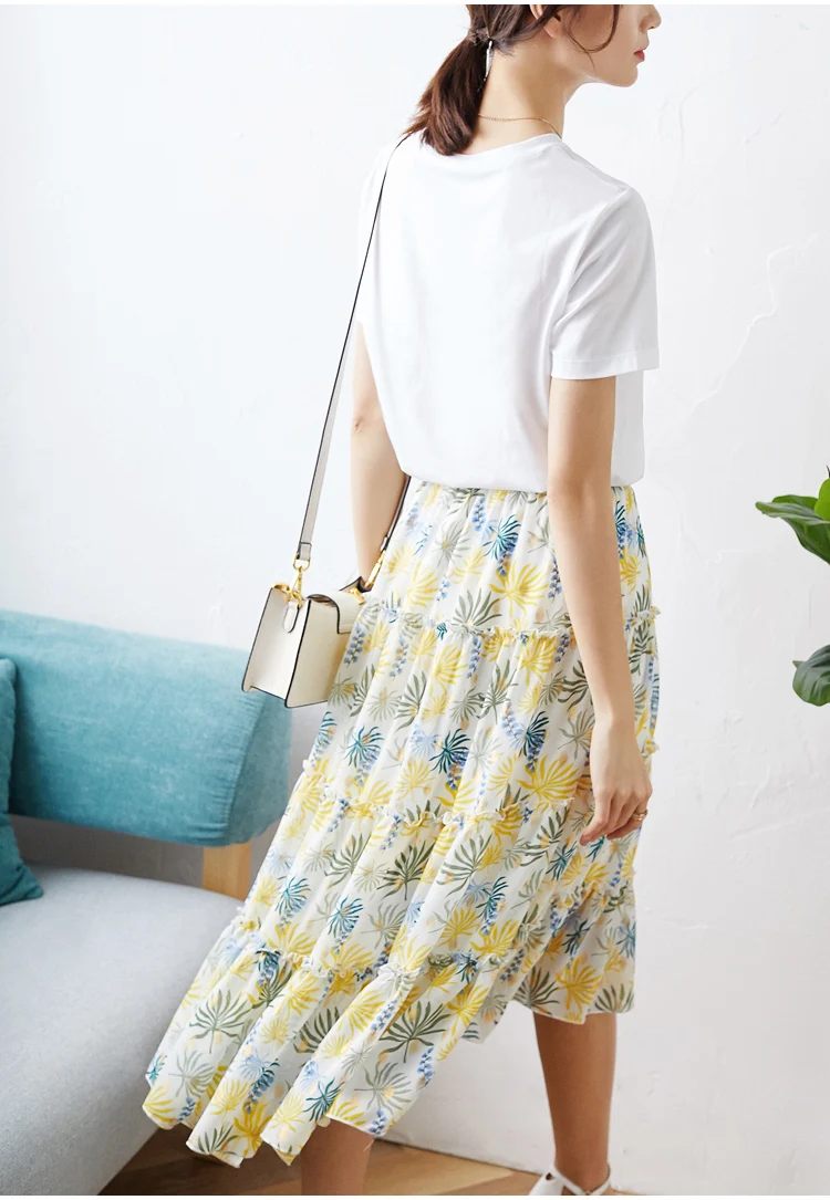 Женская футболка с короткими рукавами Повседневная Свободная круглым вырезом и