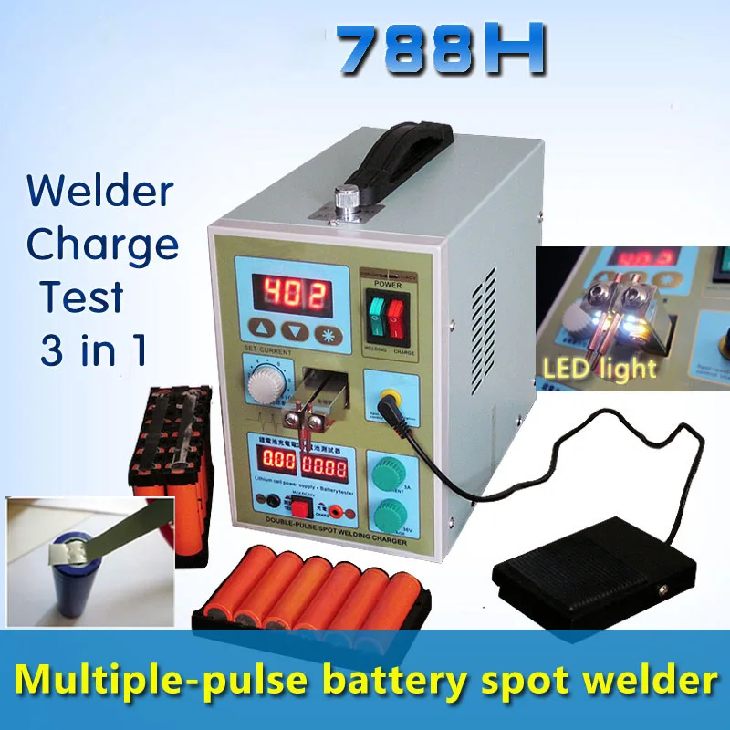 Точечный сварочный аппарат 18650 для батарей светодиодный индикацией