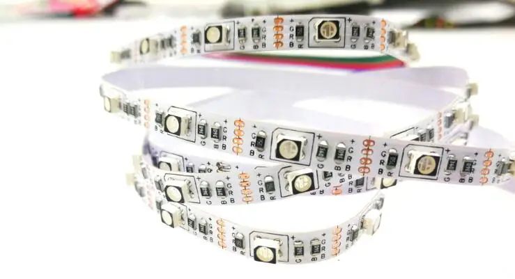 [Seven Neon]Flexible DV3.7V DC5V IP20 5mm Slim FPBC 3528 SMD RGB light 60leds/m led smd strip 1LED 1 cut | Лампы и освещение