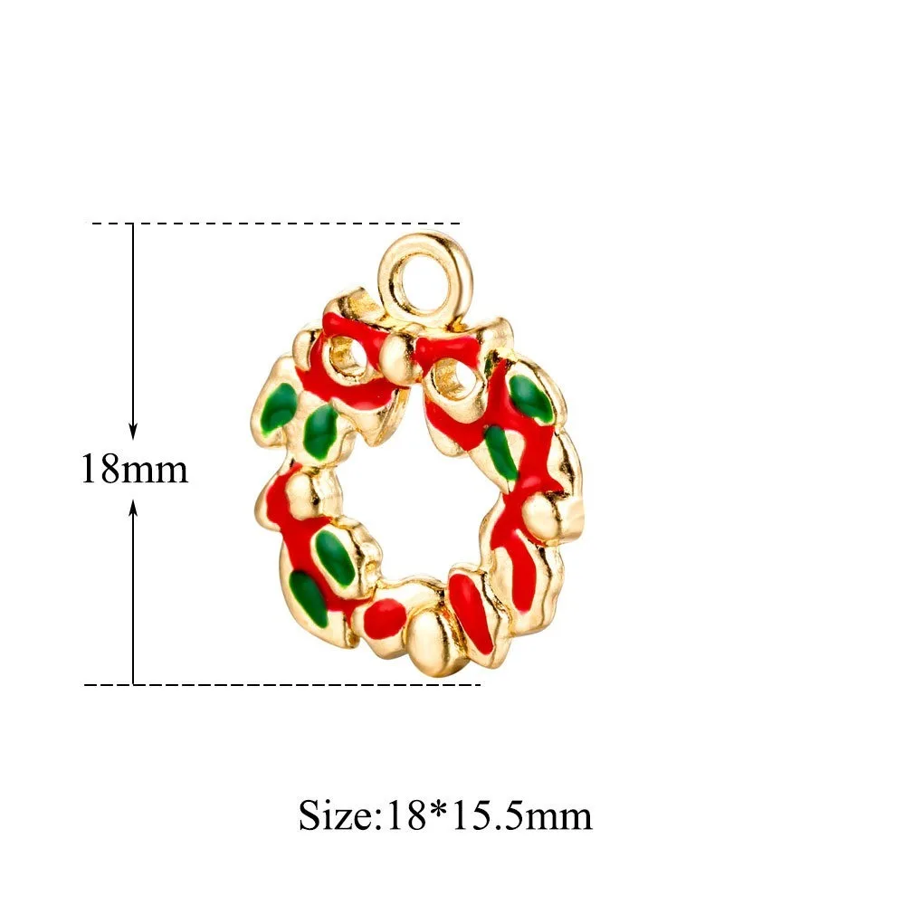 5 Per Pack Christmas Charms Zinc Alloy Oil Drop Pendant DIY Jewelry Accessories Decoration | Украшения и аксессуары