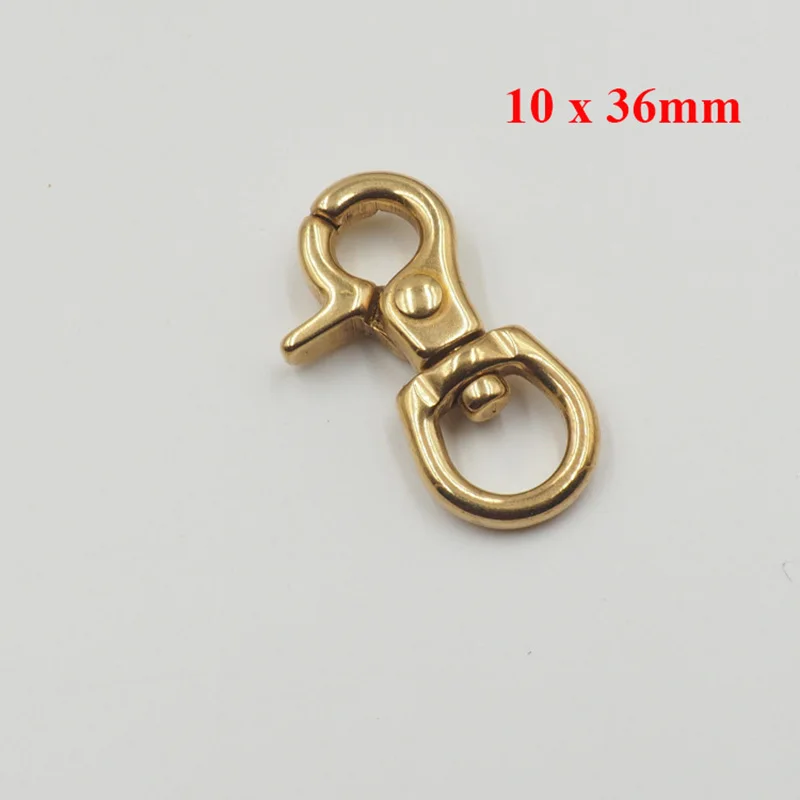 10mm 2/4 шт 8/10/12/15 мм Твердый латунный металлический мешок пряжки ювелирные изделия DIY Швейные ключ собачий ошейник с цепью поворотные застежки крючок вешалка для рукоделия AP489 - Цвет: 10mm