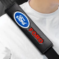 12pcs car emblems seat belt cover protective pad for ford fiesta ecosport escort ranger mondeo mustang focus 2 3 4 car interior