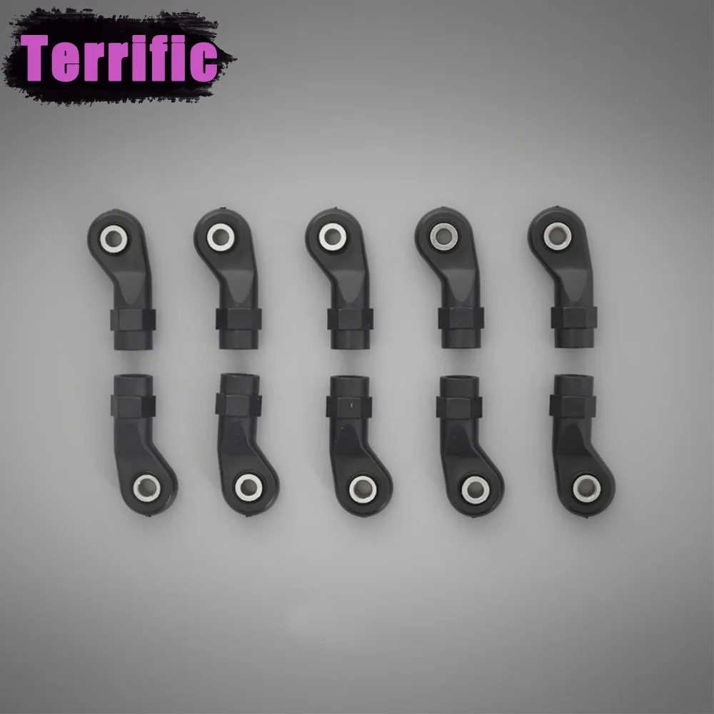 

10Pcs Plastic offset & Straight M4 Rod Ends Link with Hollow Balls for 1/10 RC Crawler TRAXXAS TRX-4 TRX-6 Axial Capra SCX10 III