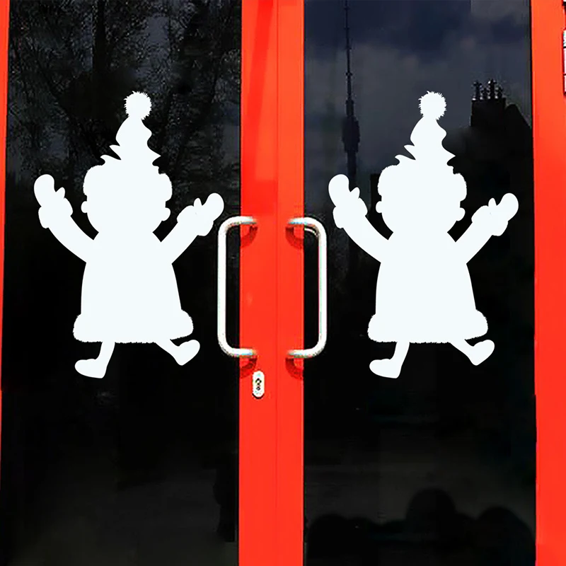 Рождественские счастливые мальчик настенные наклейки магазин Декор для