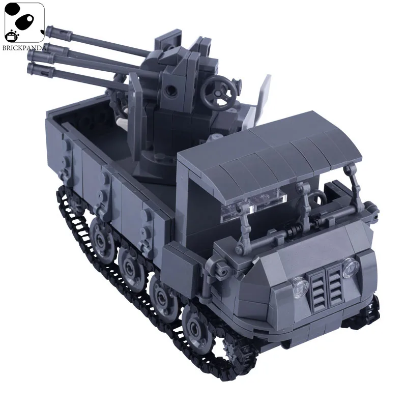 

WW2 Germany Military RSO Tank Truck Building Blocks Army Soldier Figures Weapon Accessories Cannon Arms Parts Bricks Toys Kid