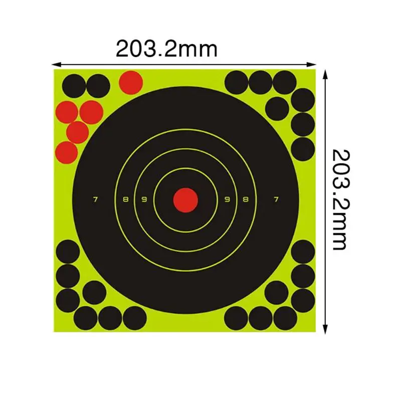 8-дюймовые самоклеящиеся мишени для стрельбы пистолет страйкбола пневматический