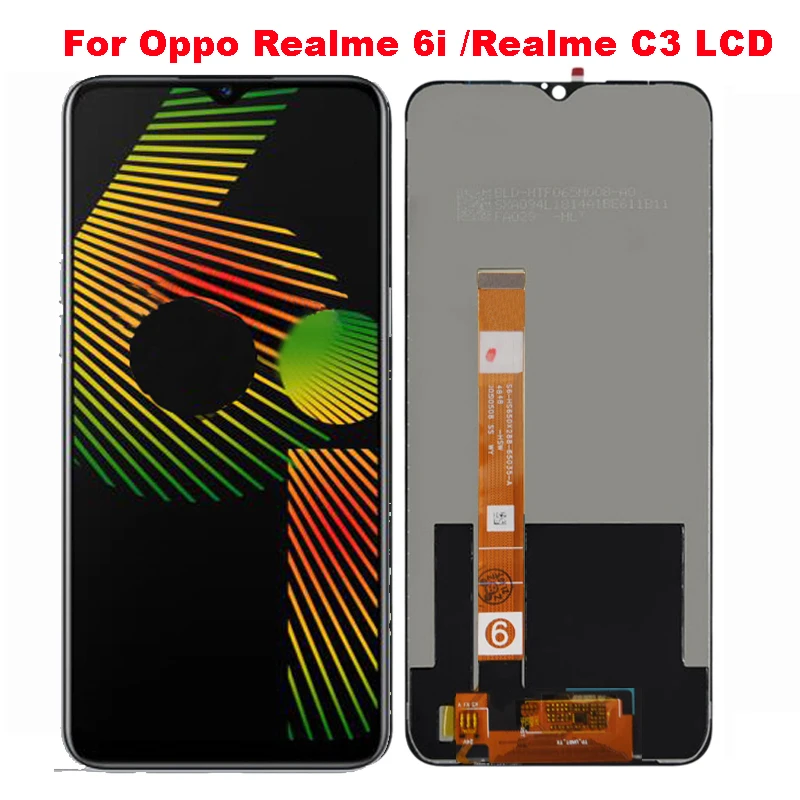 Pantalla LCD Original de 6,5 pulgadas para Oppo Realme, 6i, RMX2040, Realme C3, C3i, RMX2027, montaje de digitalizador con pantalla t&aacute;ctil, repuesto-1