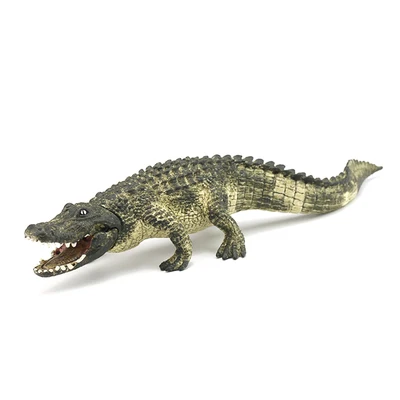 Alligators Оригинальные оригинальные джунгли дикая жизнь зоопарк ферма животные наборы собака волк осел бык овца Бегемот фигурка детская игрушка для детей подарок - Цвет: Alligators