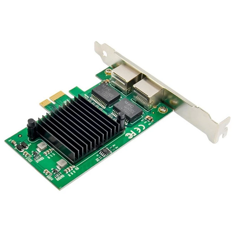 

PCI-E X1 гигабитный Ethernet-порт, сетевая карта 1000M PCIe, двойной электрический порт, сетевая карта RJ45 82575EB