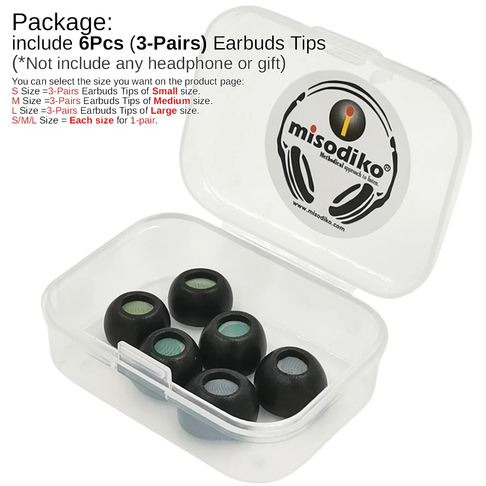Запасные овальные наушники misodiko из пены с эффектом памяти для Samsung Galaxy Buds Pro 3 пары