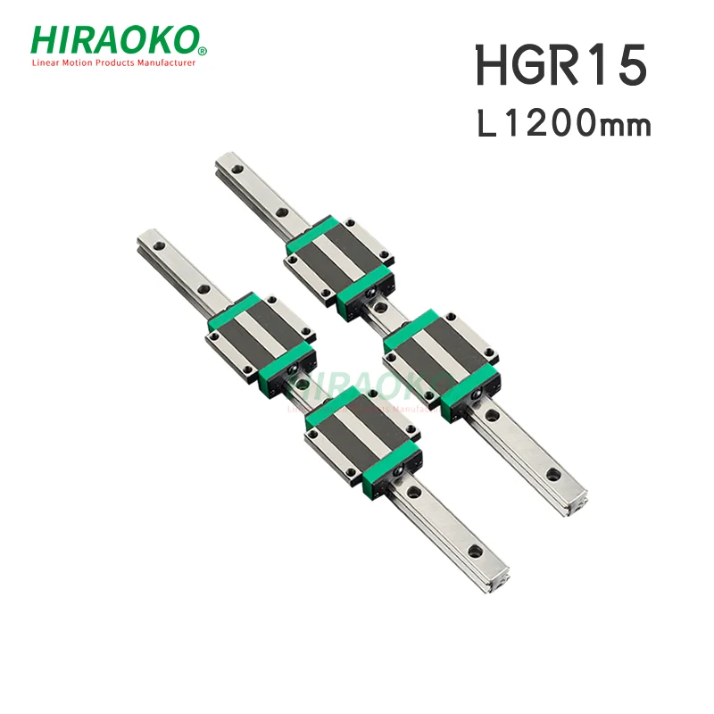 2 шт. HGR15 1200 мм линейный направляющий рельс 4 HGW15CC слайдер блок того же размера что
