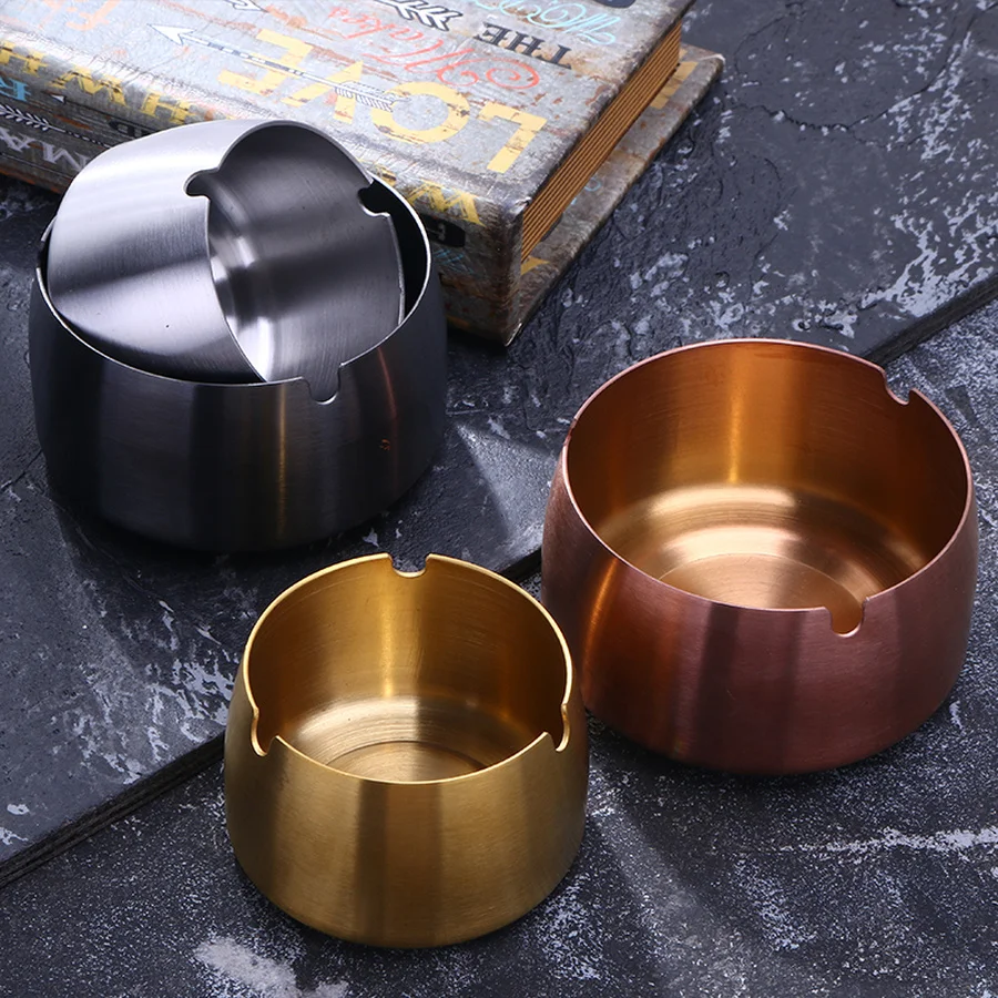 Пепельница из нержавеющей стали ветрозащитная креативное украшение большая