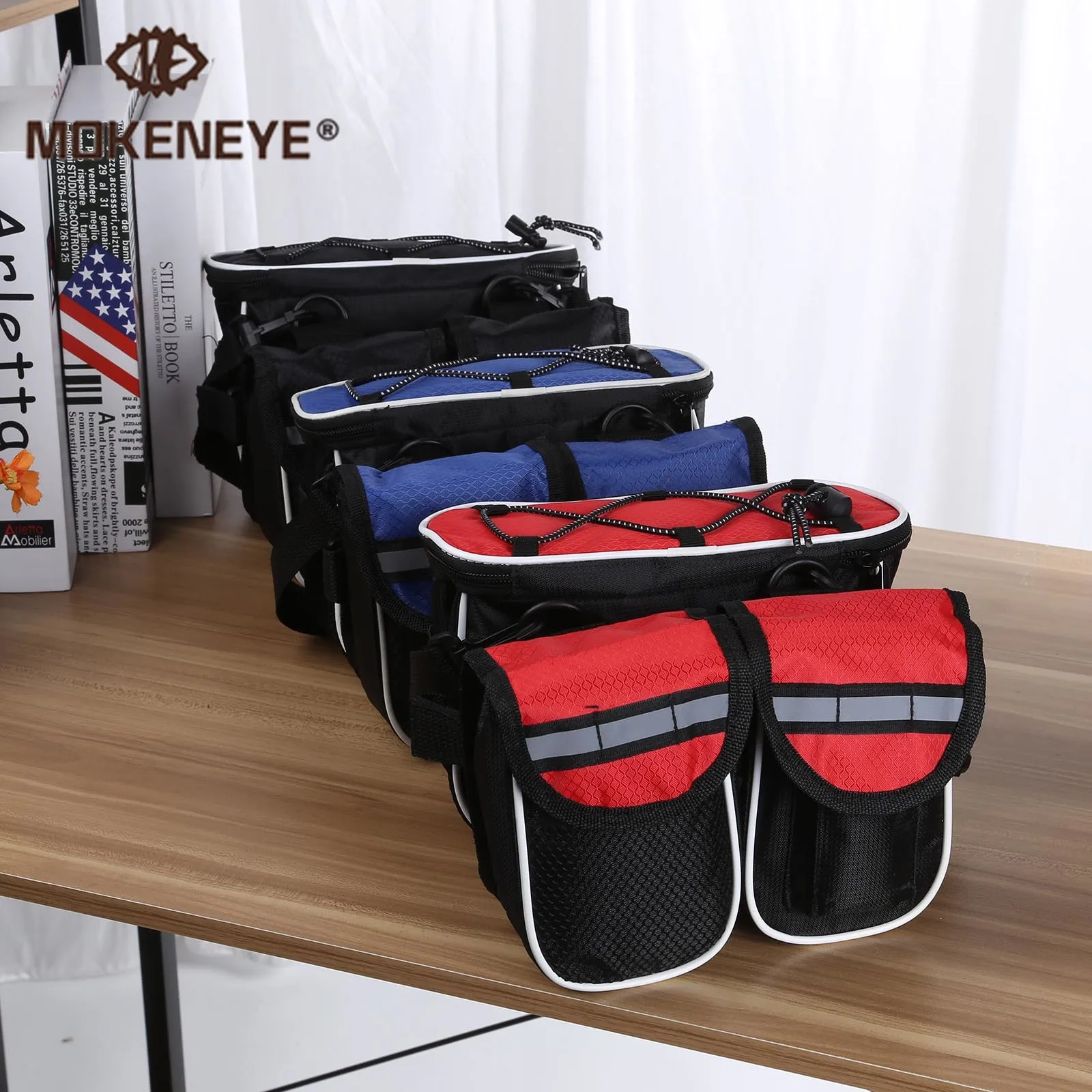 4 в велосипедная сумка 2L большая емкость с двойным мешком для телефона полотенце