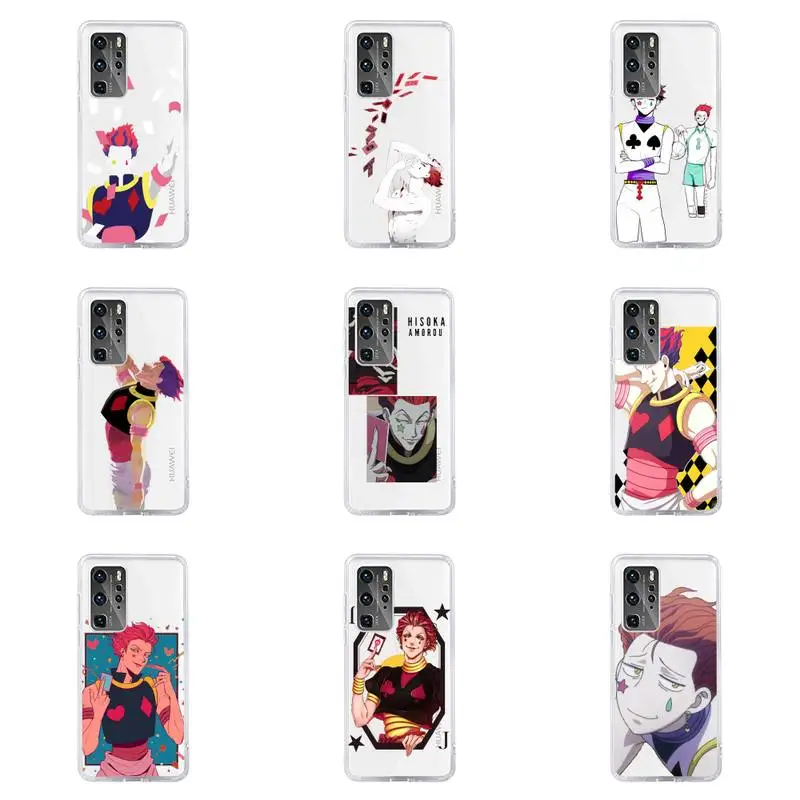 

Hisoka Anime Hunter X hunter Phone Case For Huawei P40 P30 P20 Mate Honor 10i 30 20 i 10 40 8x 9x Pro Lite Transparent Cover