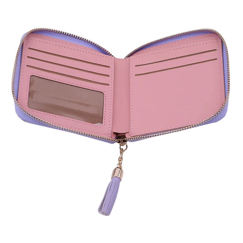 Женские кожаные кошельки с отделениями для монет и карт модные винно-красного