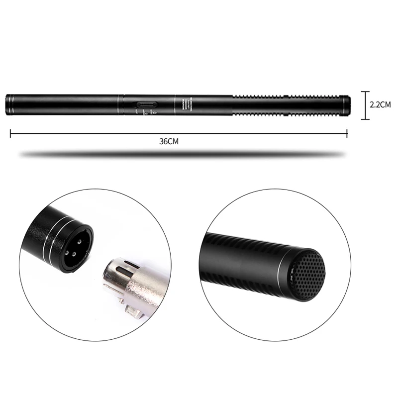 Профессиональный конденсаторный микрофон для интервью пушка Canon DSLR SLR камера