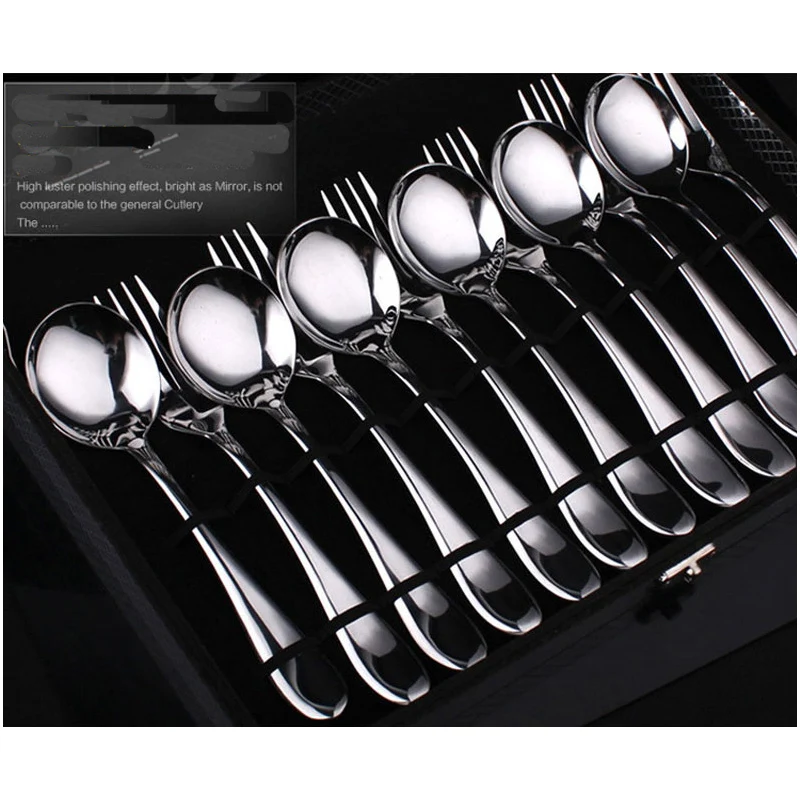 Набор столовой посуды из нержавеющей стали набор 24 предметов