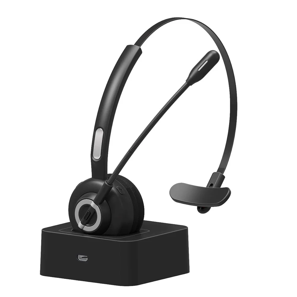 

Беспроводная гарнитура Bluetooth 5,0 с шумоподавлением, Bluetooth-наушники с длительным временем работы в режиме ожидания, гарнитура с микрофоном для...