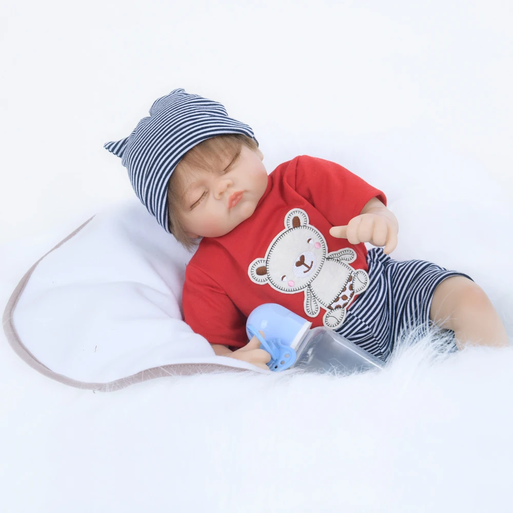 18 дюймов Новый стиль милый ребенок Bebe Reborn Кукла Реалистичная Спящая 45 см