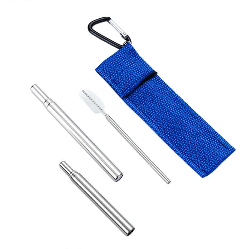 Многоразовая складная металлическая Питьевая соломинка портативная