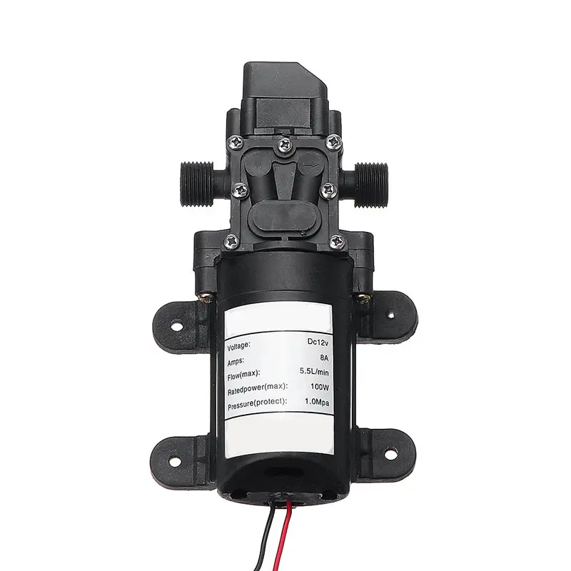 100 Вт DC 12 В 130PSI 5.5L/мин водяной мембранный самовсасывающий насос высокого давления автоматический переключатель для дома сада газона автомобиля RV лодки