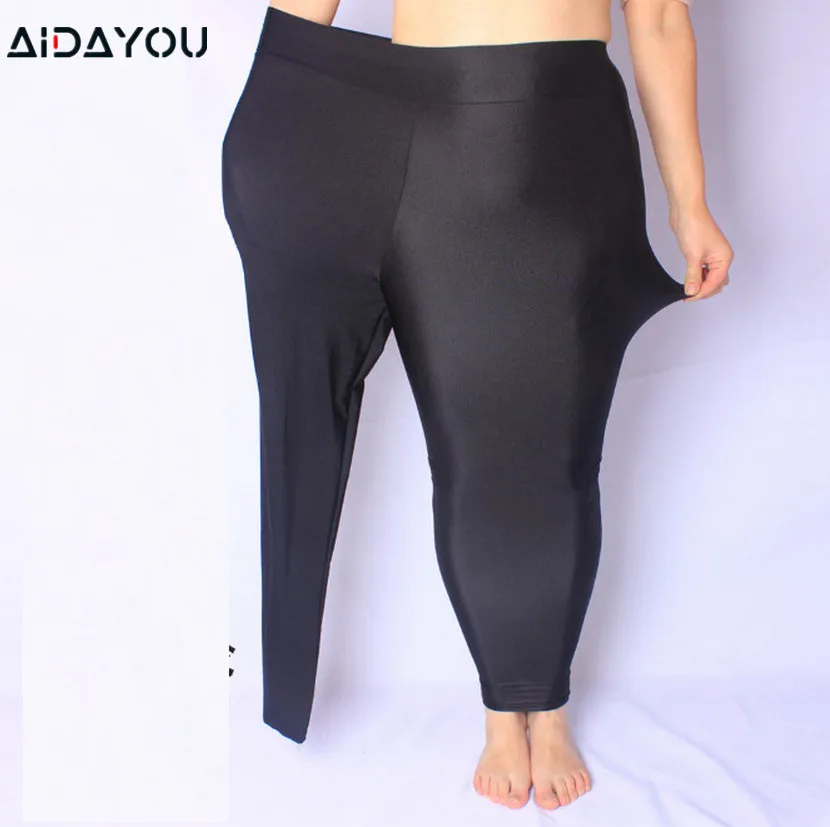 

Women Elastic Leggings Plus Size Female Casual Stretchy Glossy Trousers High Waist Pencil Pants ouc1518