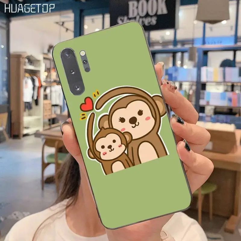 HUAGETOP удивительная обезьяна мультфильм мягкий чехол для телефона Samsung Note 7 8 9 10 Plus