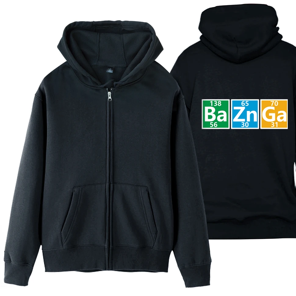 TBBT Flash Bazinga Мужское пальто на молнии с капюшоном флисовая Периодическая таблица