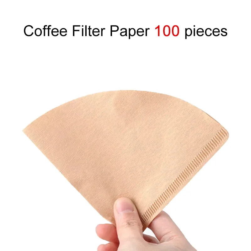 

100pcs Disposable Coffee Filter Paper V Shape Cone For V60 Dripper Cups Espresso Coffee Cafe Drip Tools