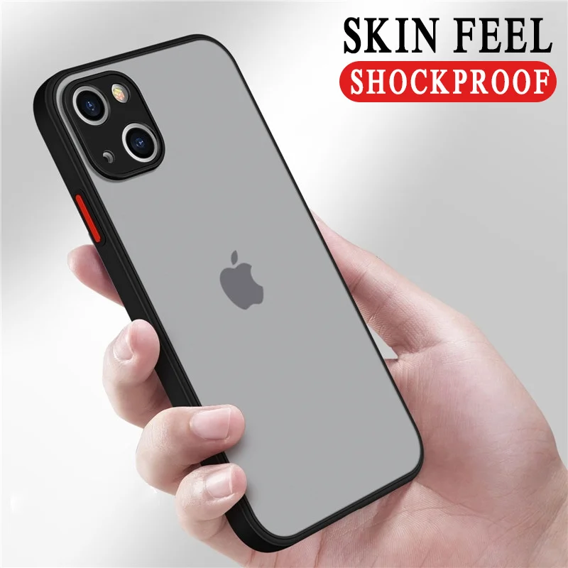 

Luxury Matte Transparent Silicone Shockproof Phone Case For iPhone 11 12 13 Pro Max Mini X Xs XR 7 8 Plus SE 2 2020 Hard Cover