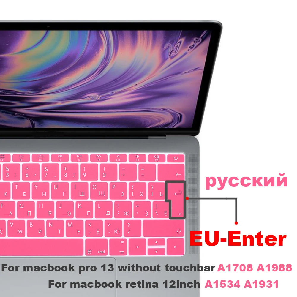 Чехол для русской клавиатуры мягкий силиконовый чехол Macbook 12 дюймов A1534 A1931 Retina Pro