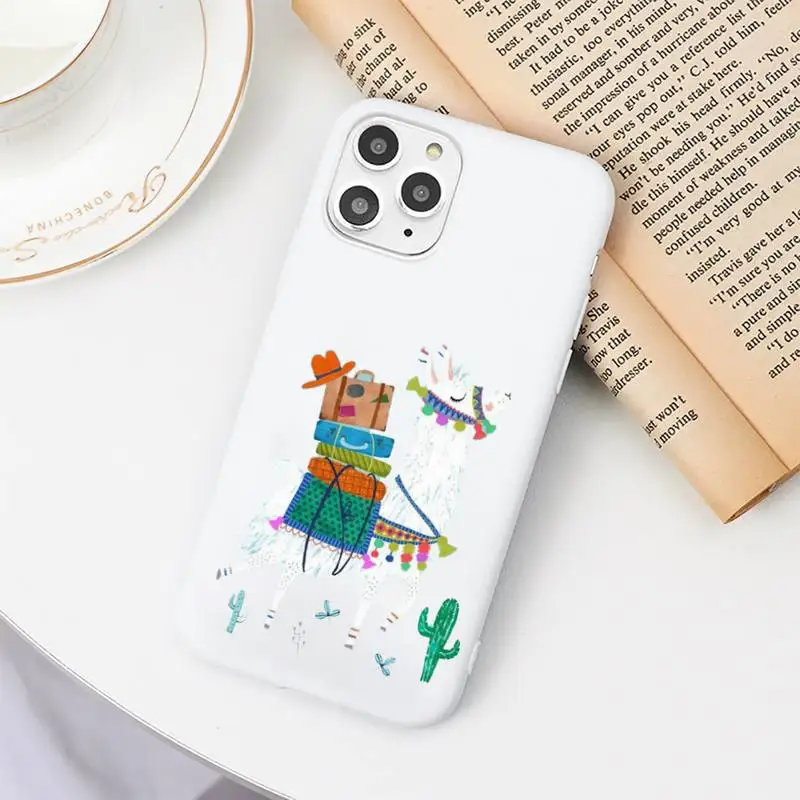 

Kawaii Cute Llama Alpaca Phone Case Candy Color for iPhone 11 12 mini pro XS MAX 8 7 6 6S Plus X SE 2020 XR