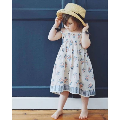 Платье для маленьких девочек с цветочным рисунком Детская испанская