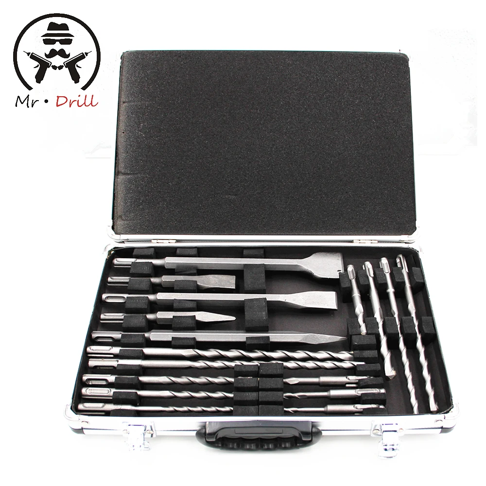 Производитель 17 шт. электрическое перфораторное долото плоское набор в