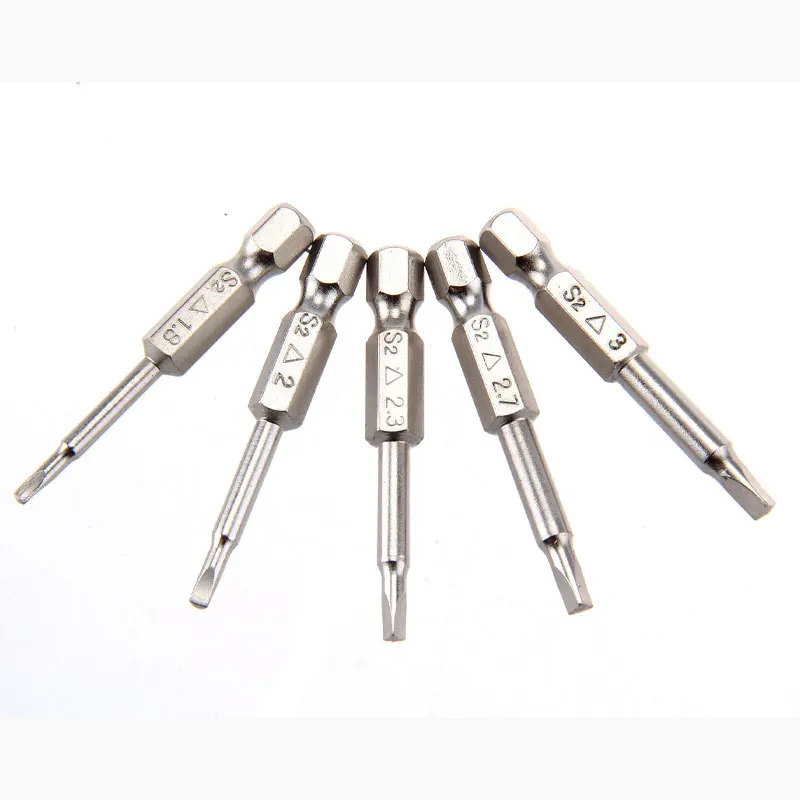 

HOT 5Pcs/Set Anti Slip Magnetic Triangle Head Screwdriver Bit 1/4" S2 Steel Hex Shank Electric Power Tool Accessories 50mm