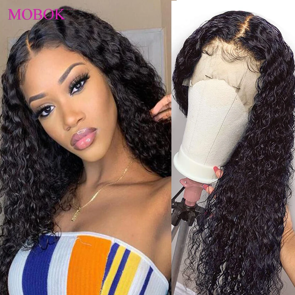 Парик с кудрявым кружевом 150% малазийский кудрявый парик Remy 13X4 парики фронтальным