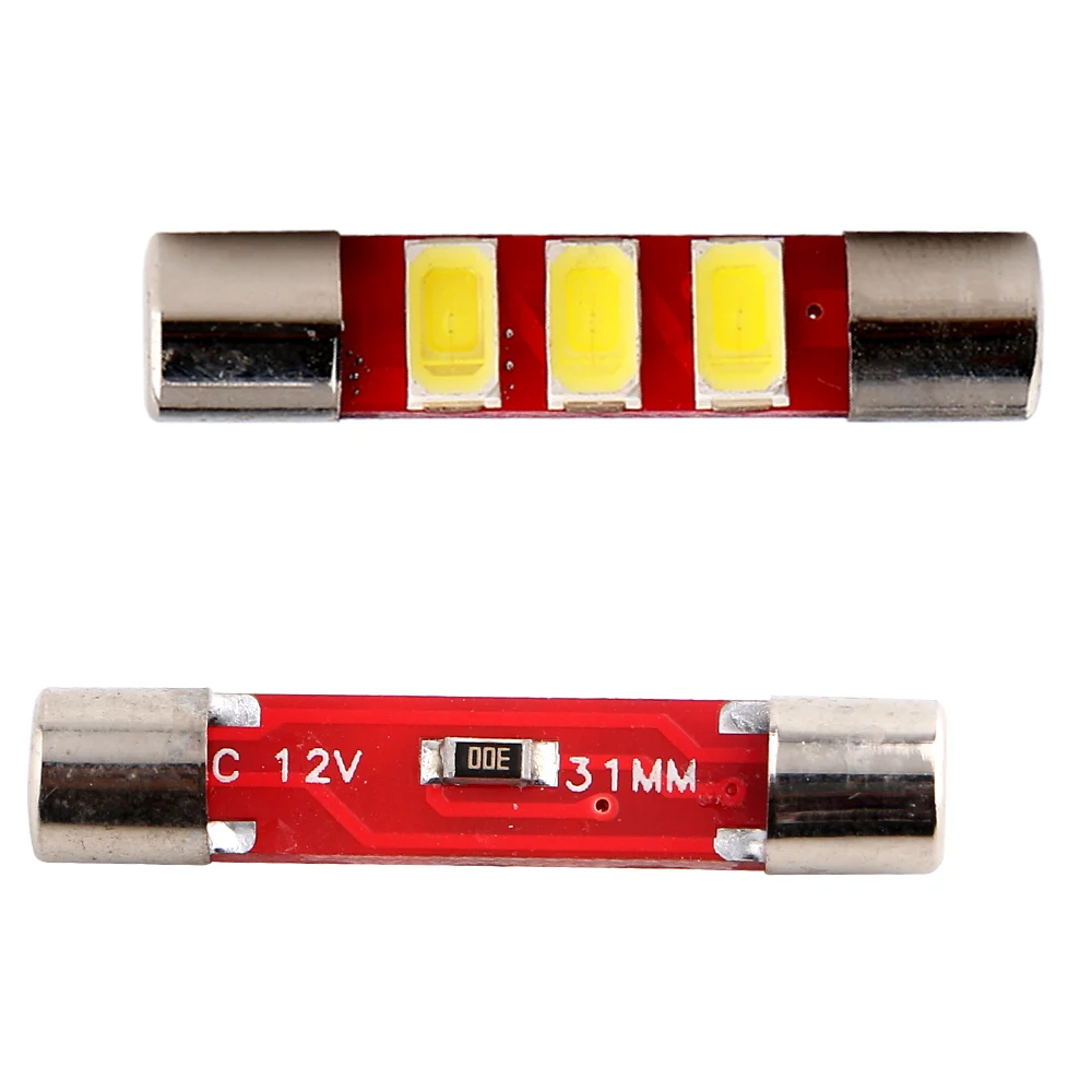 4 шт AC DC12V T6 28 мм 31 36 мм/39 мм/41 светодиодные лампы 5730 3 SMD Led Купол светильник тарелка