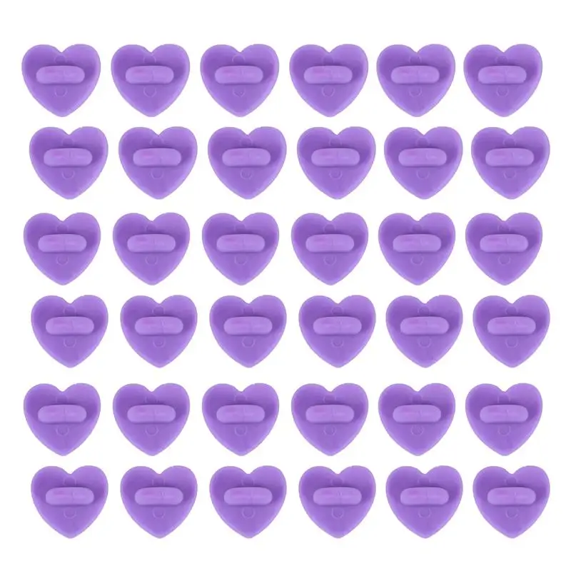 100 шт. резиновые контактный спиной в форме сердца застежка для Броши Булавки