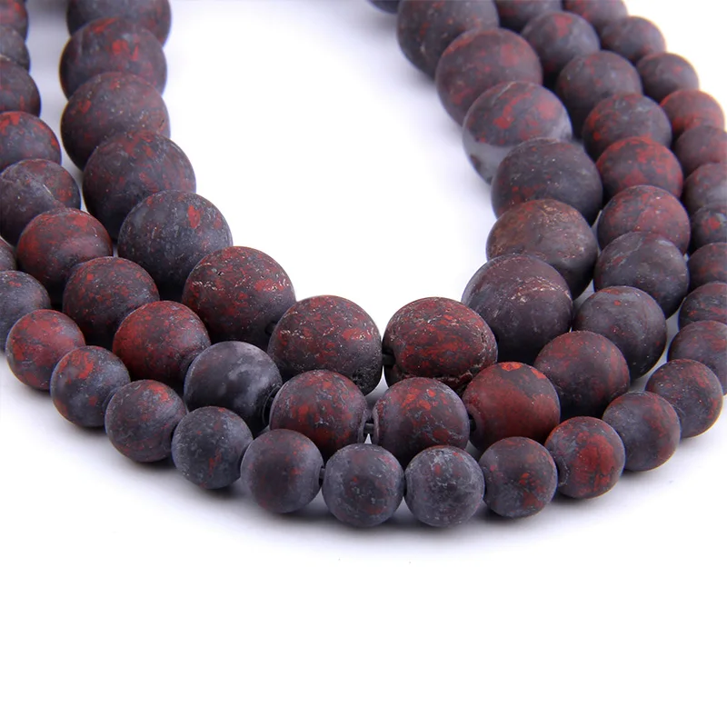 Матовый кровельный камень бусины диаметром 15 дюймов нитка 6 8 10 12 мм выбор размера