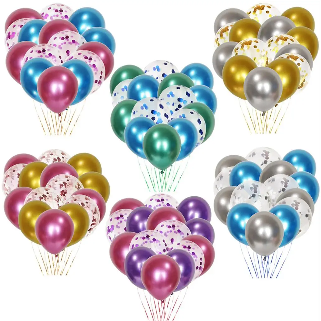 

15pcs 12inch Metal Balloons Metal Latex Balloons Gold Inflatable Helium Birthday Party Decoration Wedding Balloons H0363