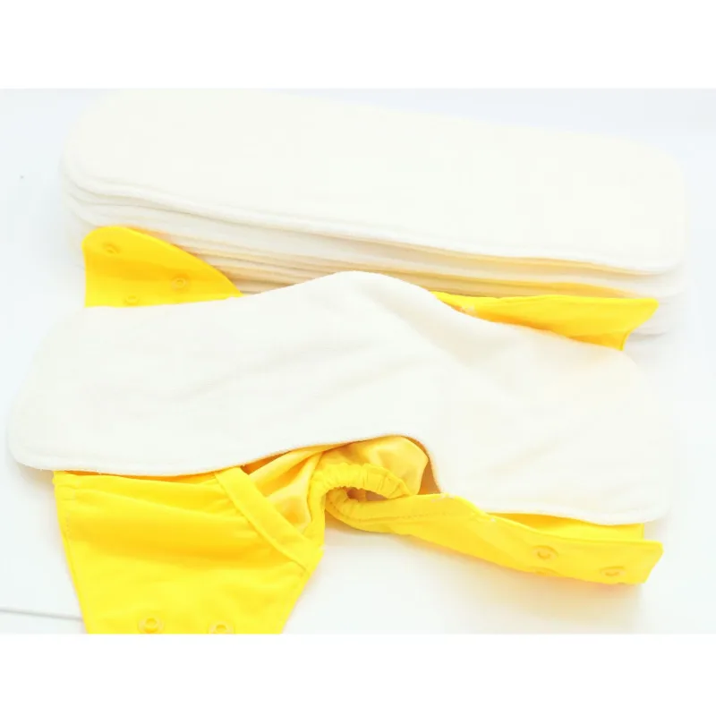 Insertos de pa&ntilde;ales lavables reutilizables, algod&oacute;n de bamb&uacute;, insertos el&aacute;sticos, forros para pa&ntilde;ales de beb&eacute;, insertos de carb&oacute;n, 5 uds.-3