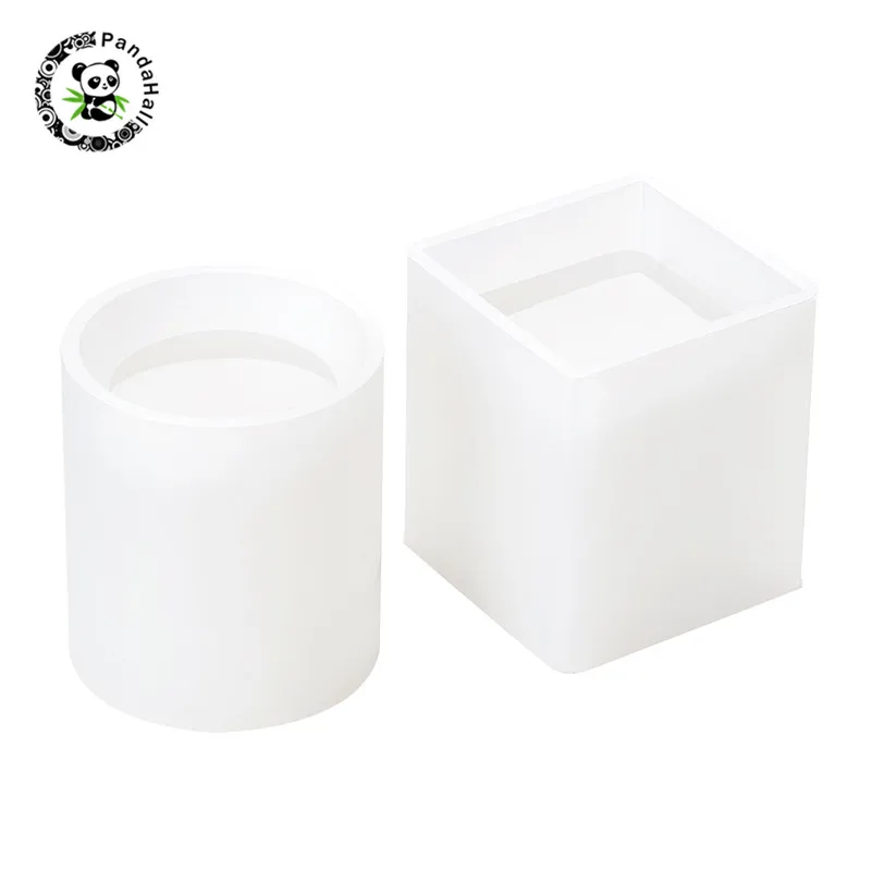 

pandahall 2 pcs DIY Silicone Moulds Resin Casting Molds for Epoxy Resin Jewelry Findings Making DIY Tools White 2 Sizes