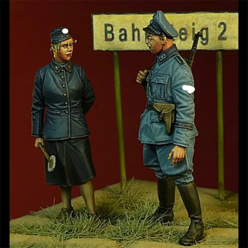 2pcs Soldiers Resin Figure 1/35 Scale Model Kit Assembly Models Colorless Self-Assembled Toy No.382 | Игрушки и хобби